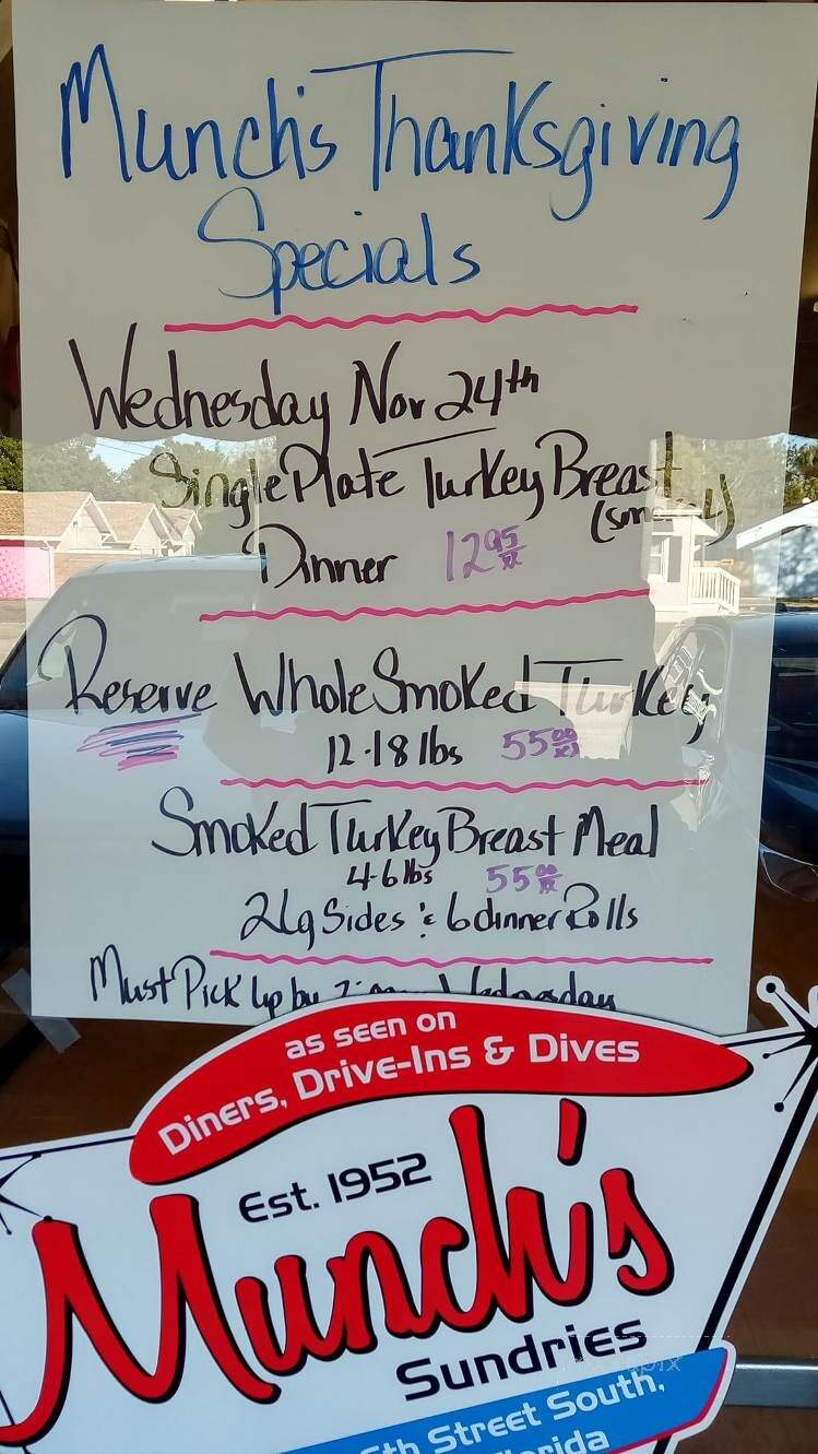 Munch's Sundries & Restaurant - St Petersburg, FL menu_pic