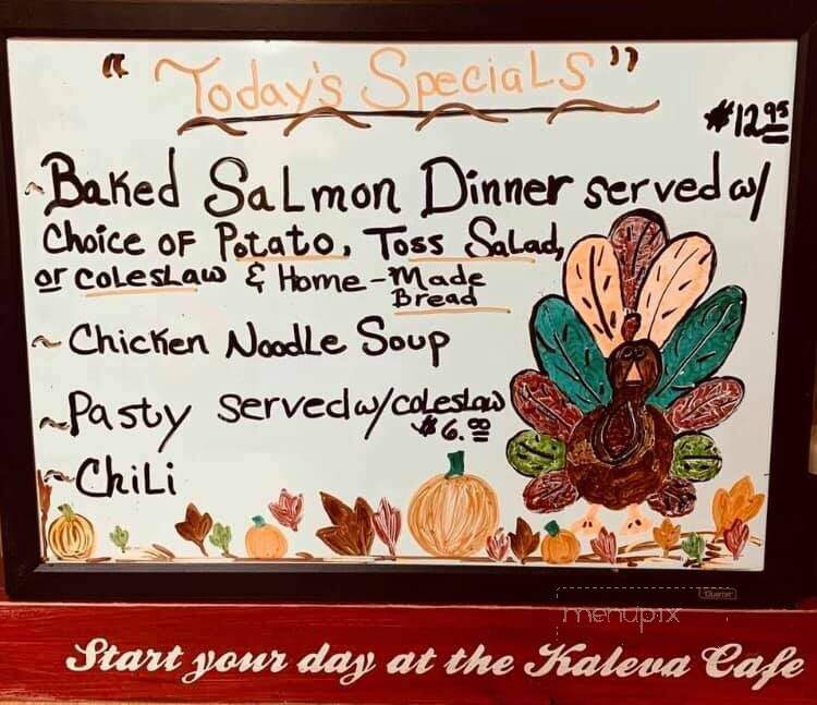 Kaleva Cafe - Houghton, MI menu_pic