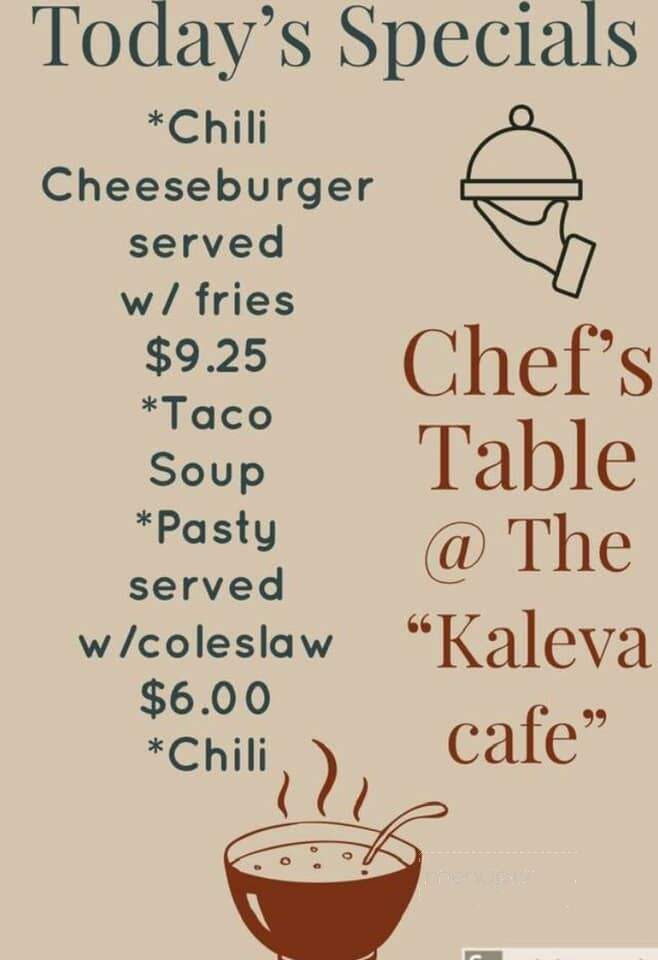 Kaleva Cafe - Houghton, MI menu_pic