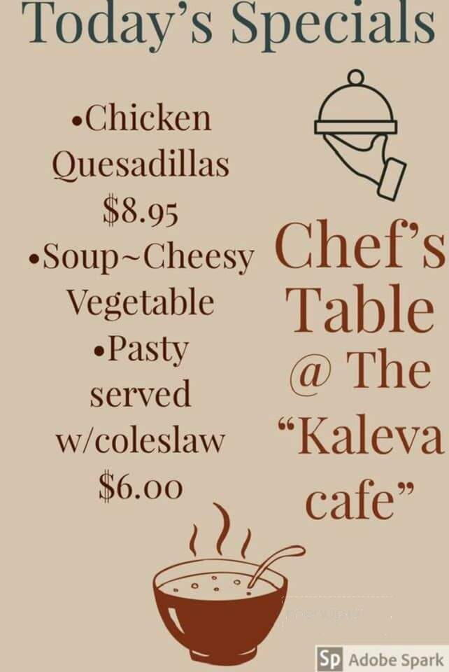 Kaleva Cafe - Houghton, MI menu_pic