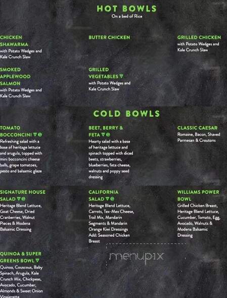 Williams Coffee Pub - Guelph, ON menu_pic