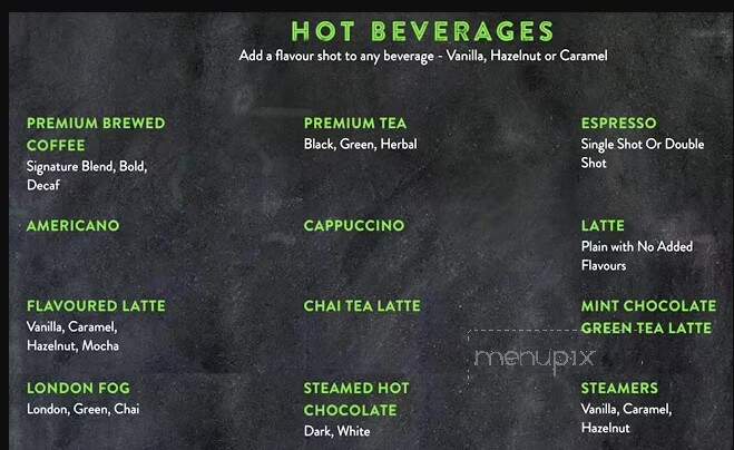 Williams Coffee Pub - Guelph, ON menu_pic