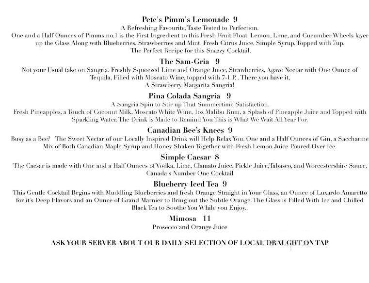 Pete's Place-Family Restaurant - Winnipeg, MB menu_pic