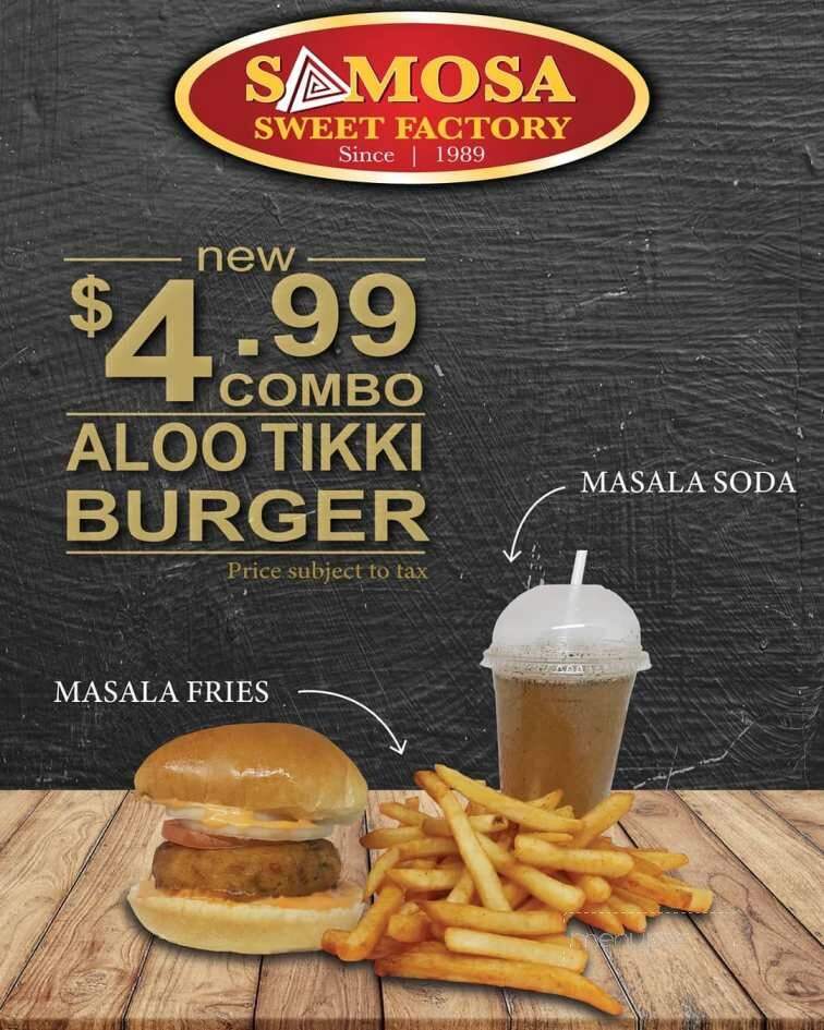 Samosa & Sweet Factory - Toronto, ON menu_pic