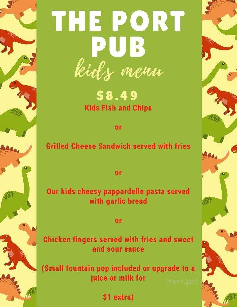 The Port Pub and Bistro - Subd B, NS menu_pic