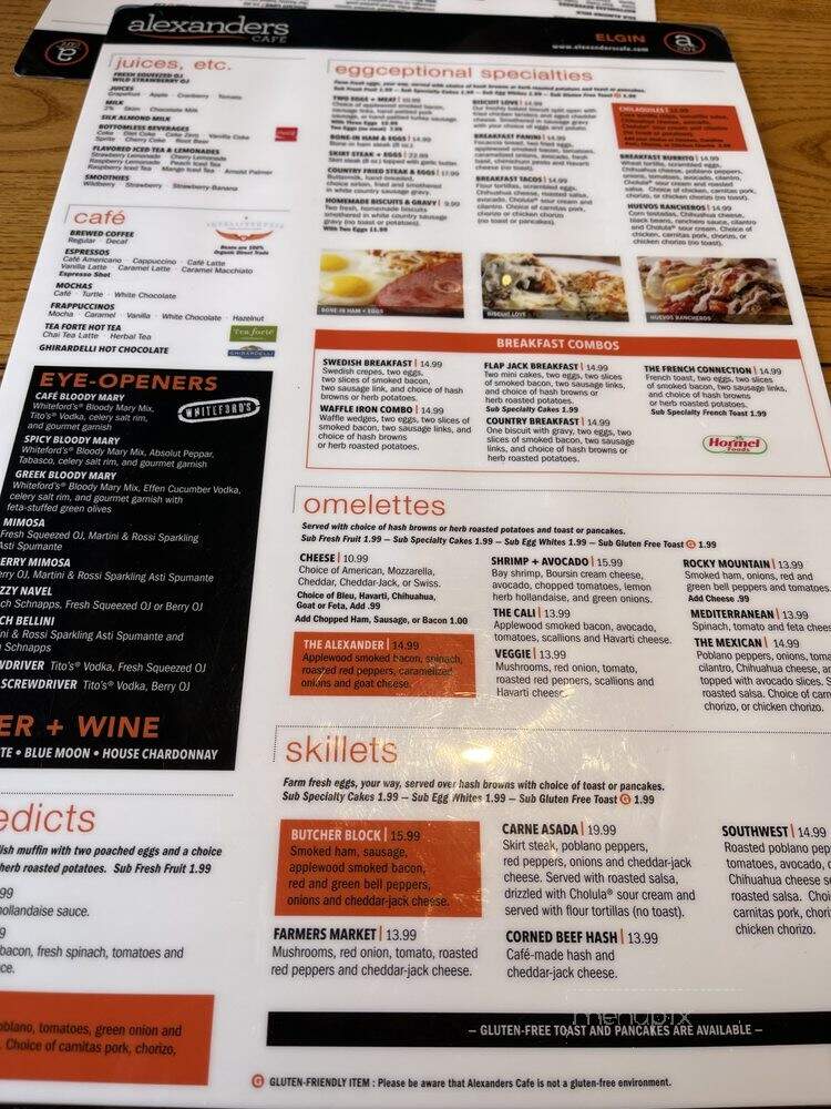 Alexander's Restaurant - Elgin, IL menu_pic