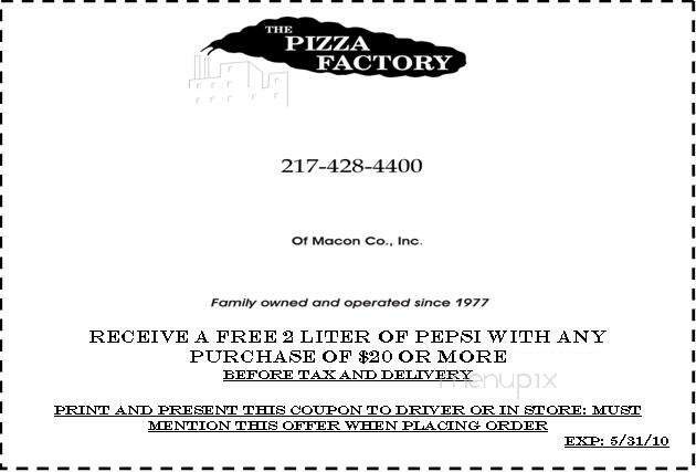 Pizza Factory - Decatur, IL