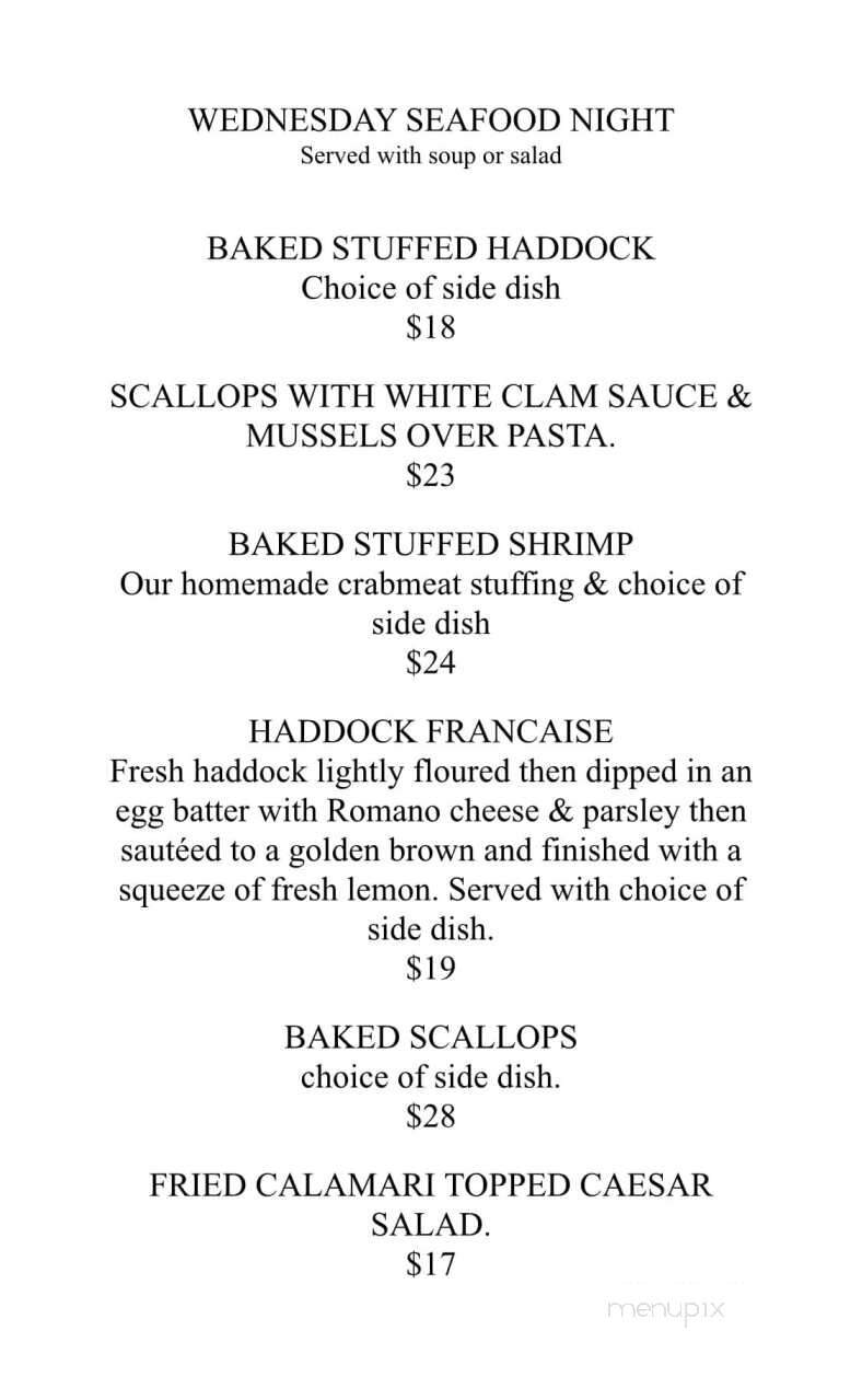 A J Tomaiolo Restaurant - Northborough, MA menu_pic
