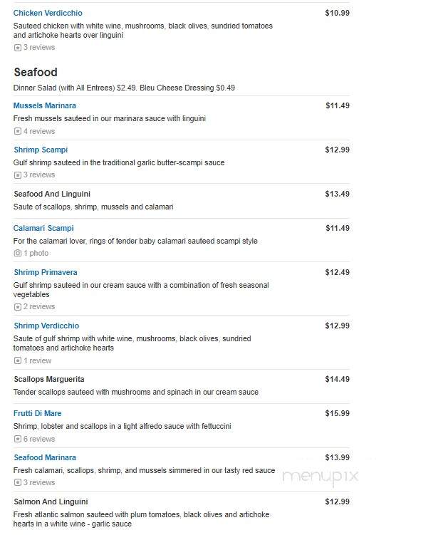 Cafe Luigi - Bedford, MA menu_pic