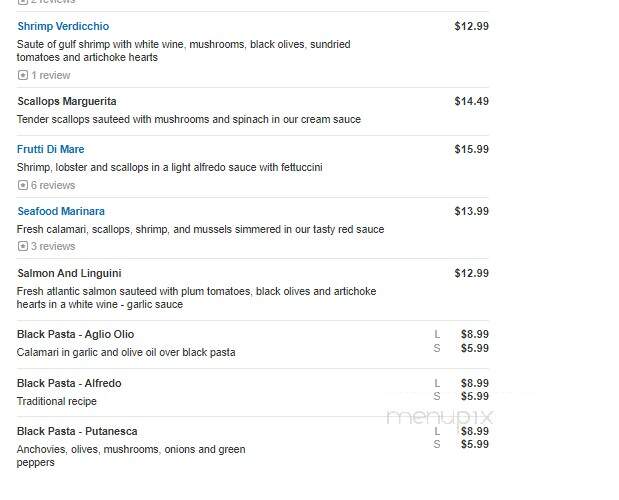Cafe Luigi - Bedford, MA menu_pic
