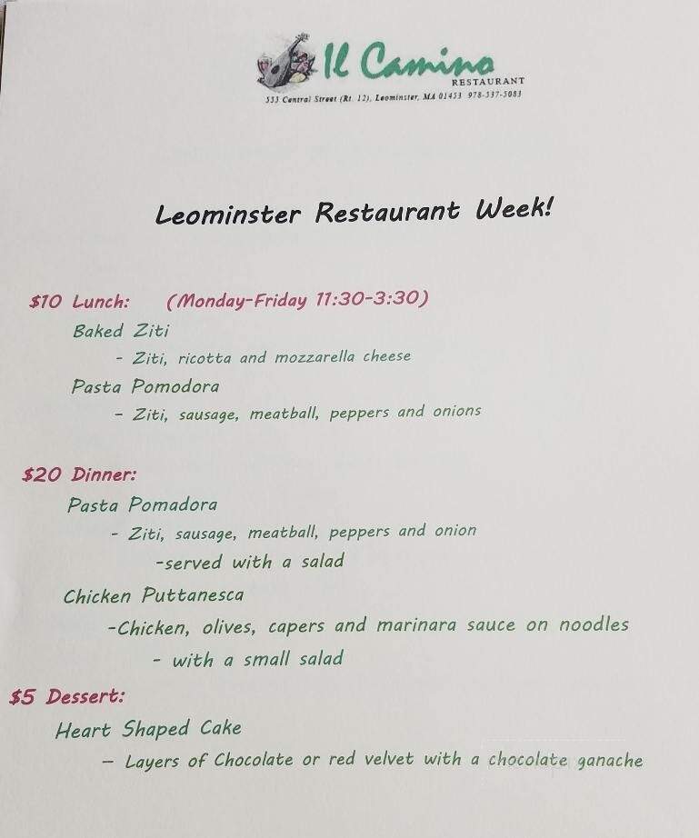 Il Camino Restaurant - Leominster, MA