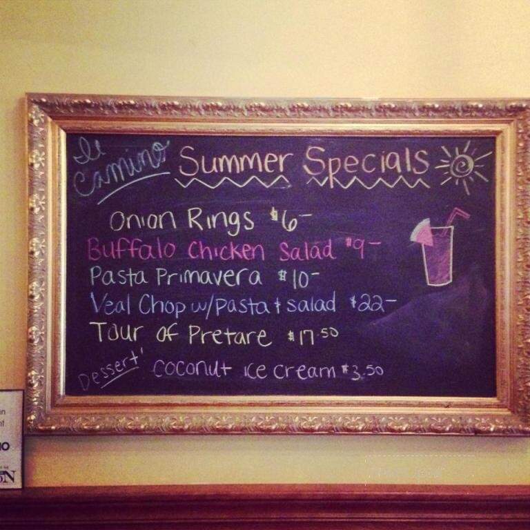 Il Camino Restaurant - Leominster, MA menu_pic