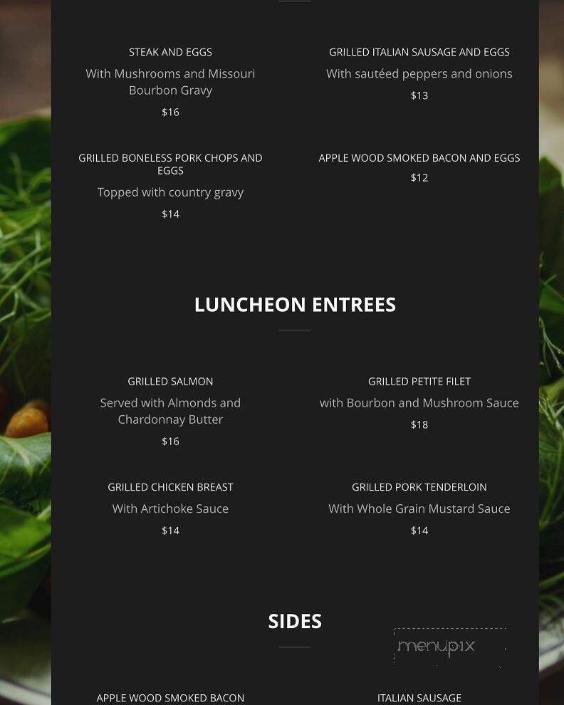 Avalon Cafe - Weston, MO menu_pic