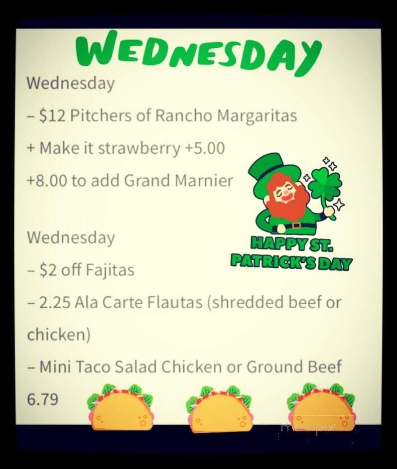 Rancho Grande Cantina - Parkville, MO menu_pic