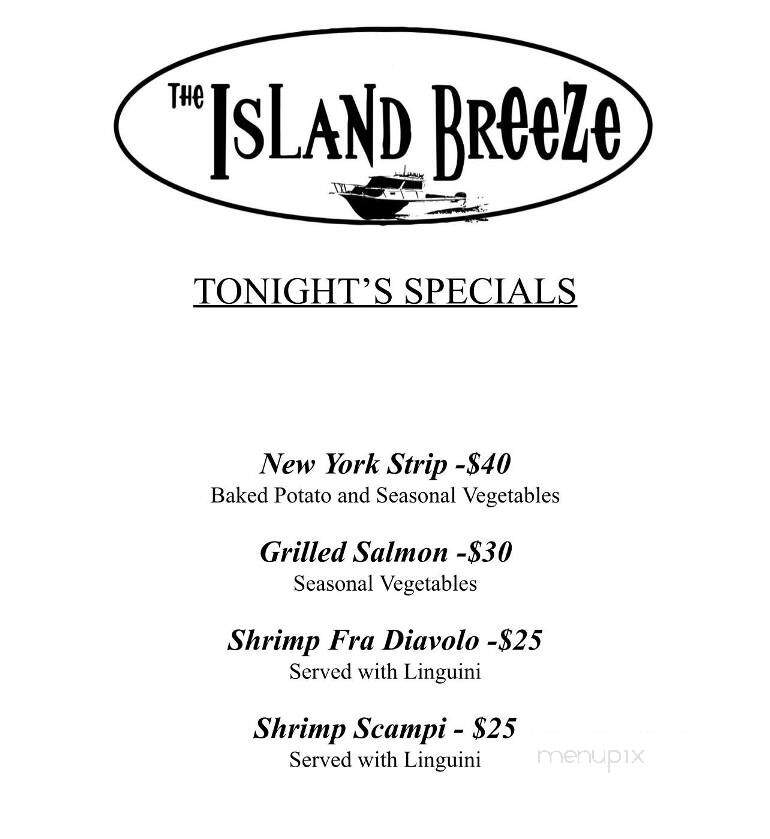 Island Breeze - Cherry Grove, NY menu_pic