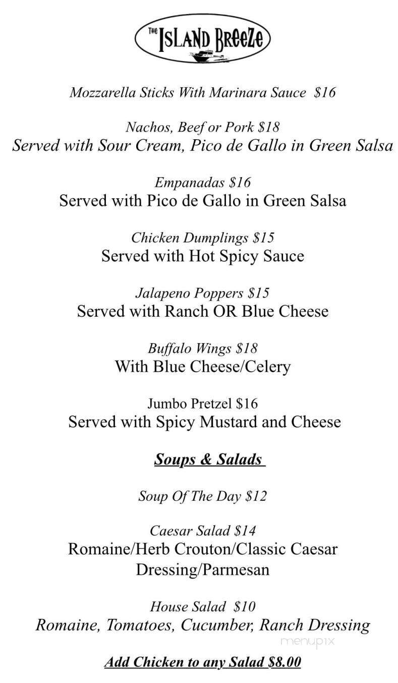 Island Breeze - Cherry Grove, NY menu_pic