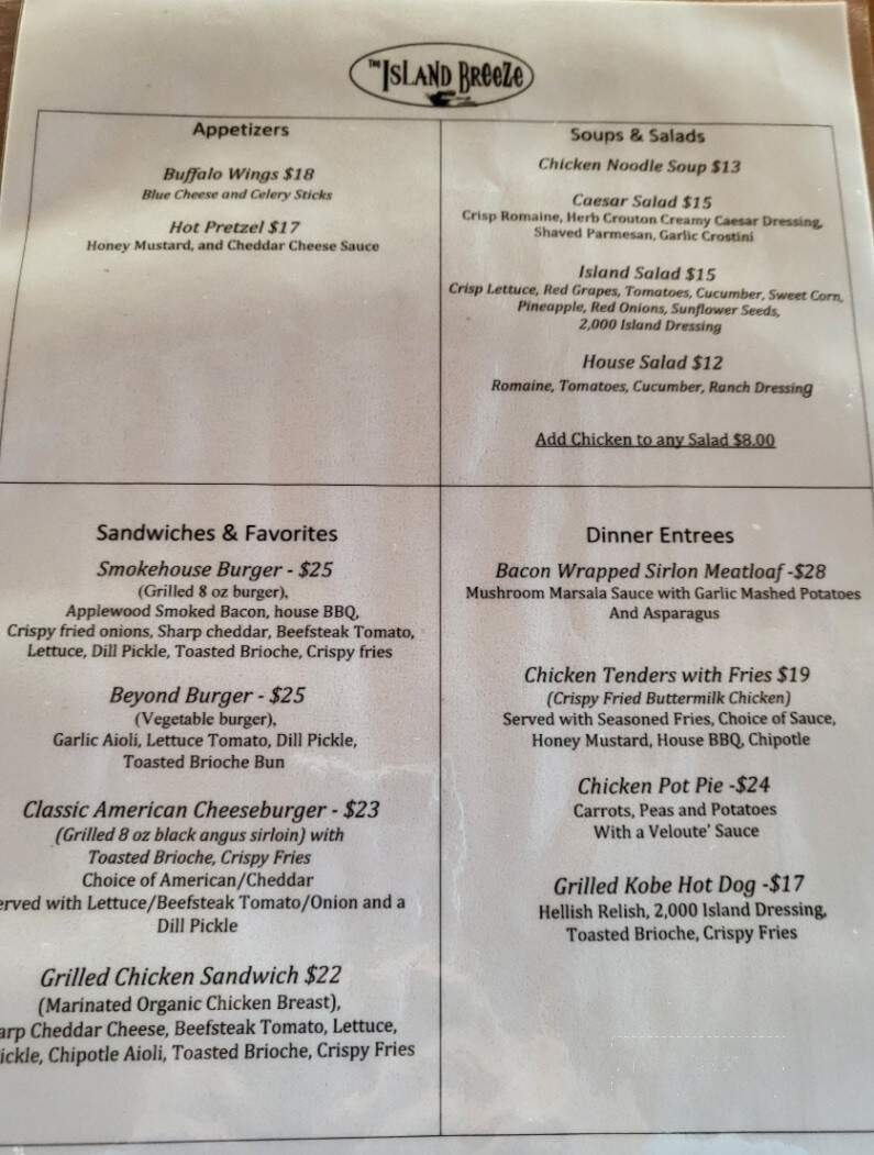 Island Breeze - Cherry Grove, NY menu_pic