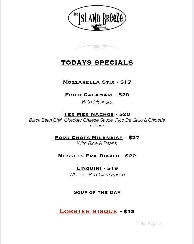 Island Breeze - Cherry Grove, NY menu_pic