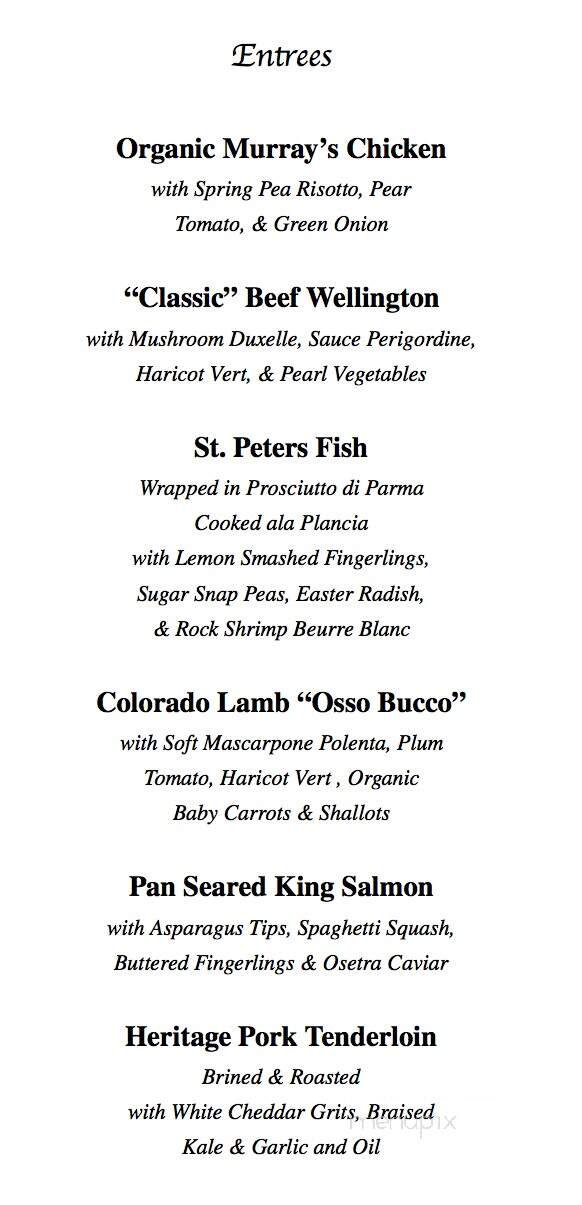 Restaurant X & Bully Boy Bar - Congers, NY menu_pic