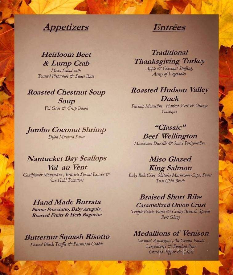 Restaurant X & Bully Boy Bar - Congers, NY menu_pic