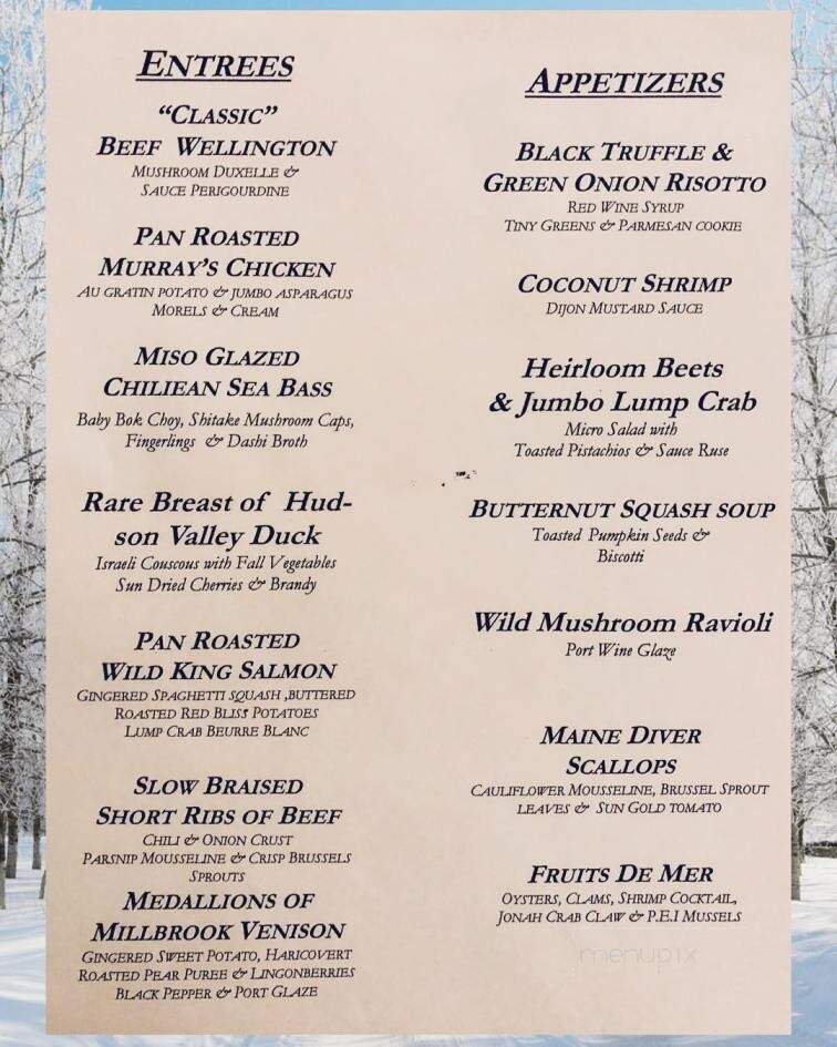 Restaurant X & Bully Boy Bar - Congers, NY menu_pic