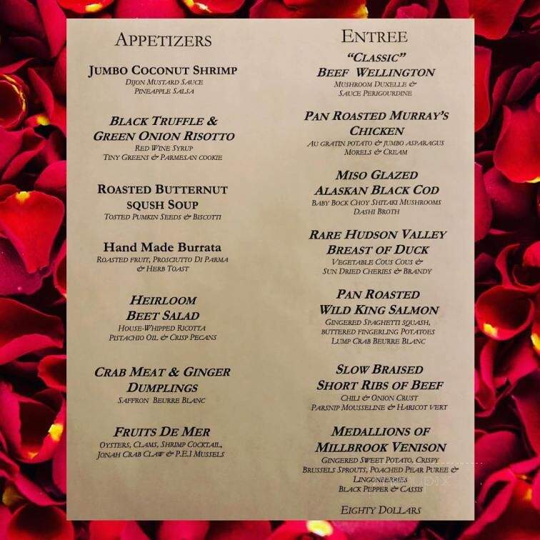 Restaurant X & Bully Boy Bar - Congers, NY menu_pic