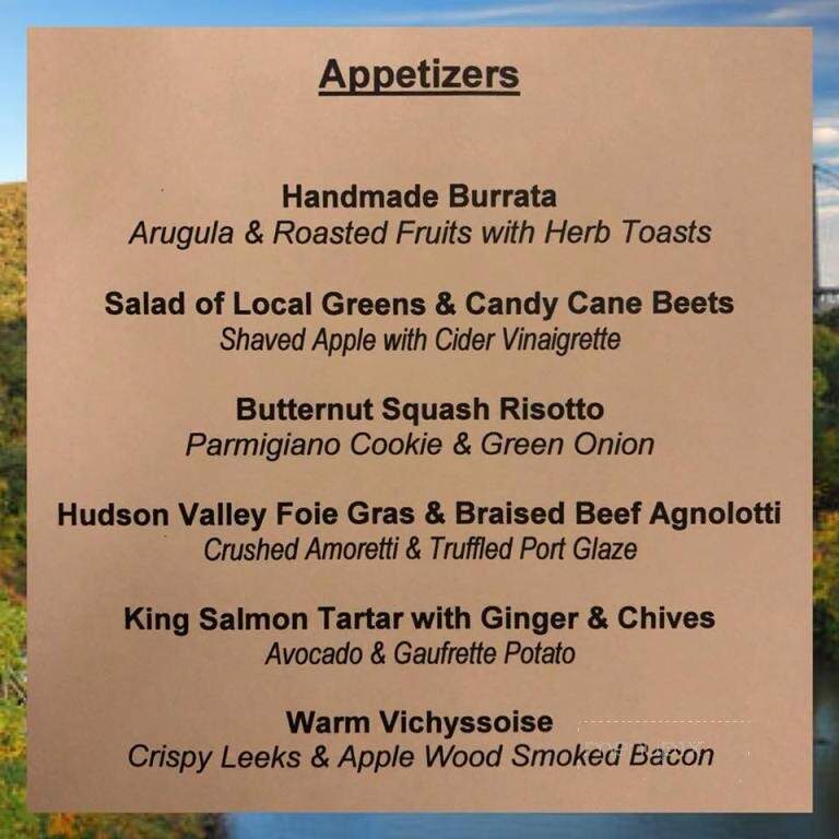 Restaurant X & Bully Boy Bar - Congers, NY menu_pic