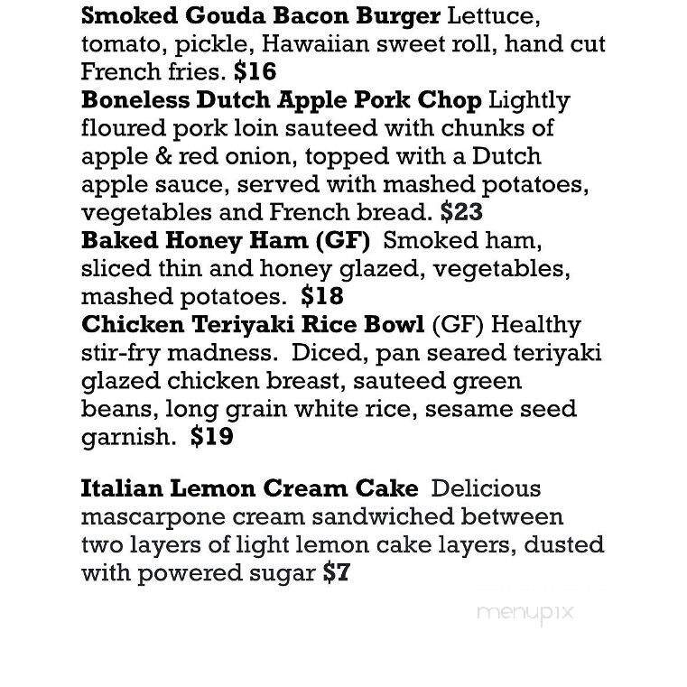 Wunderbar & Bistro - Hudson, NY menu_pic
