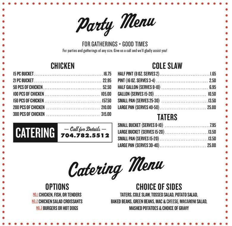 Mr C's Restaurant - Concord, NC menu_pic