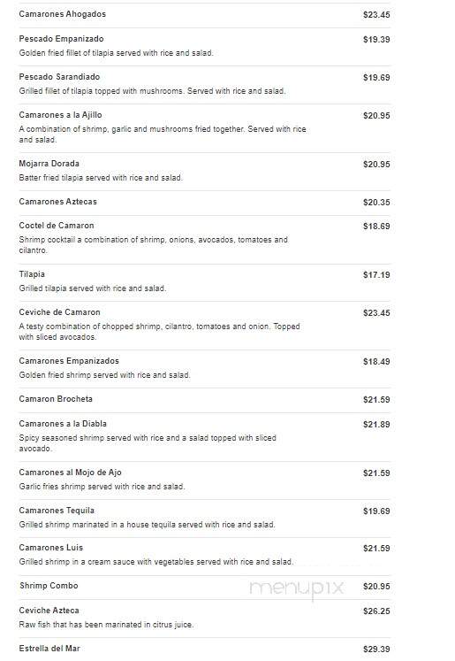 Dos Amigos - Hickory, NC menu_pic