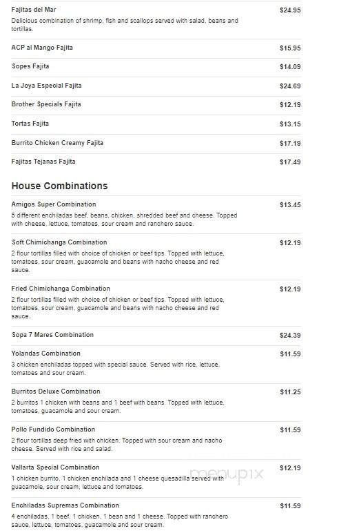 Dos Amigos - Hickory, NC menu_pic