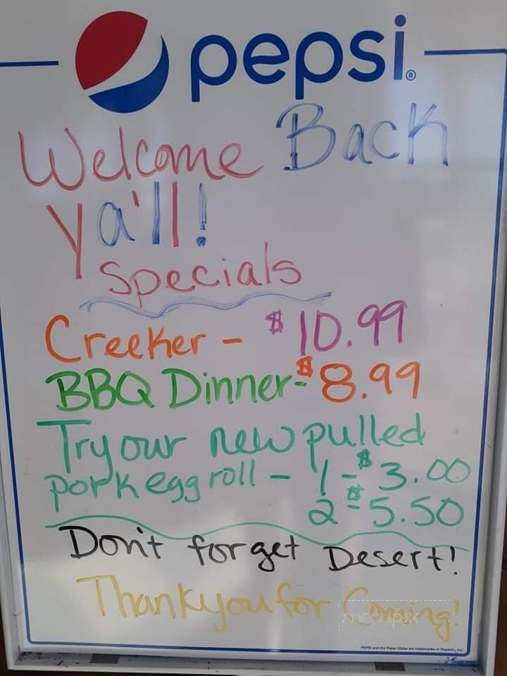 Red Barn Grill - Hubert, NC menu_pic