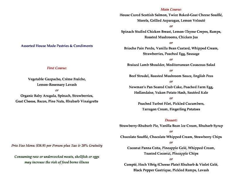 Orchard Inn - Saluda, NC menu_pic