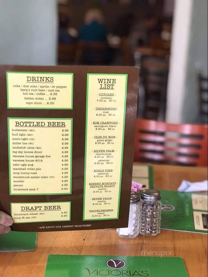 Victoria's Pasta Shop - Norman, OK menu_pic