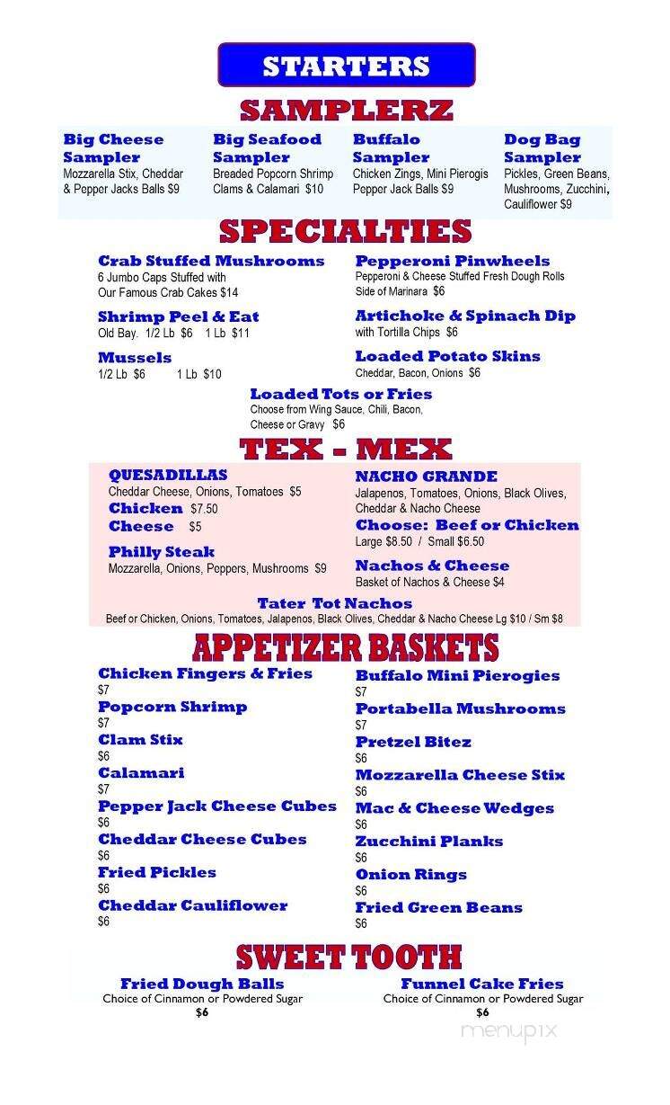 Bigdogz Grill - Johnstown, PA menu_pic