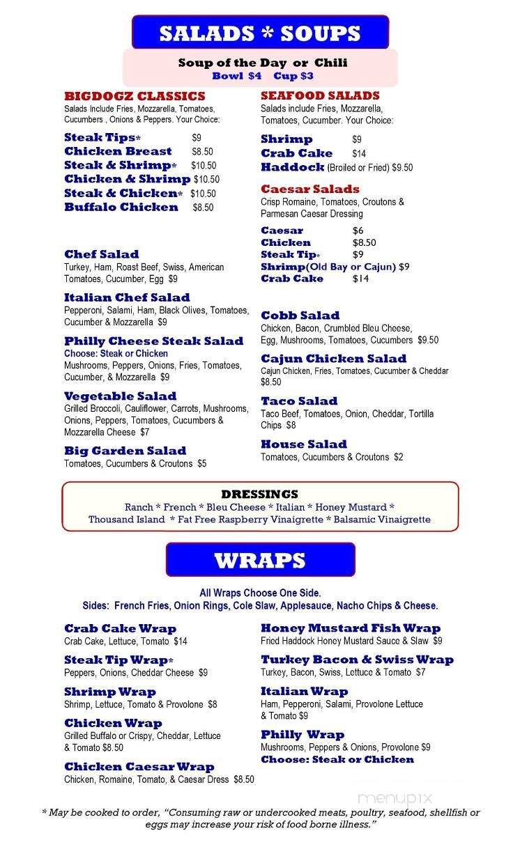 Bigdogz Grill - Johnstown, PA menu_pic
