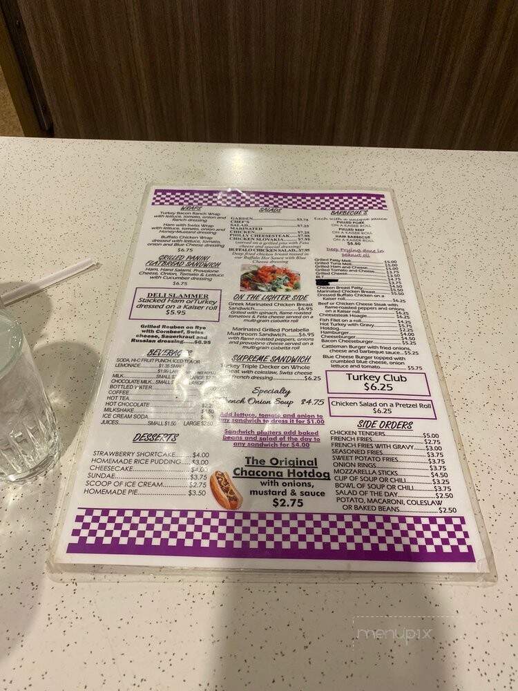 Chacona's Restaurant - Sayre, PA menu_pic