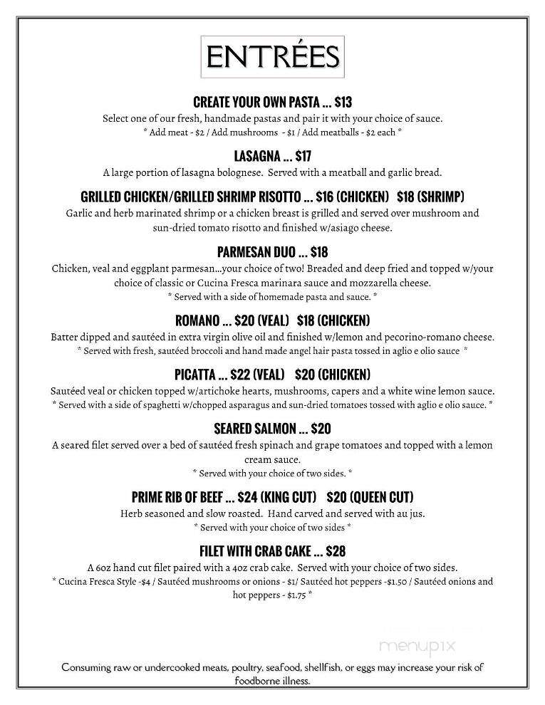 Fabrizi Restaurant - Hopwood, PA menu_pic