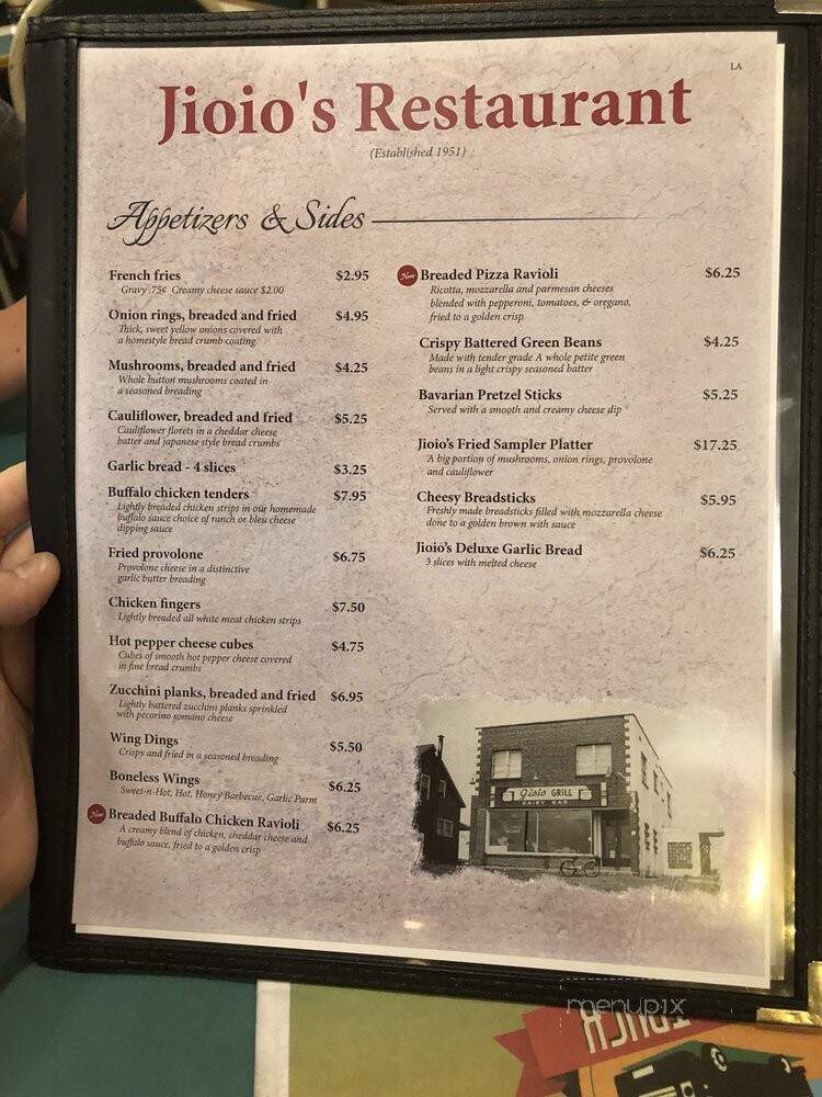 Jioio's Restaurant - Latrobe, PA menu_pic