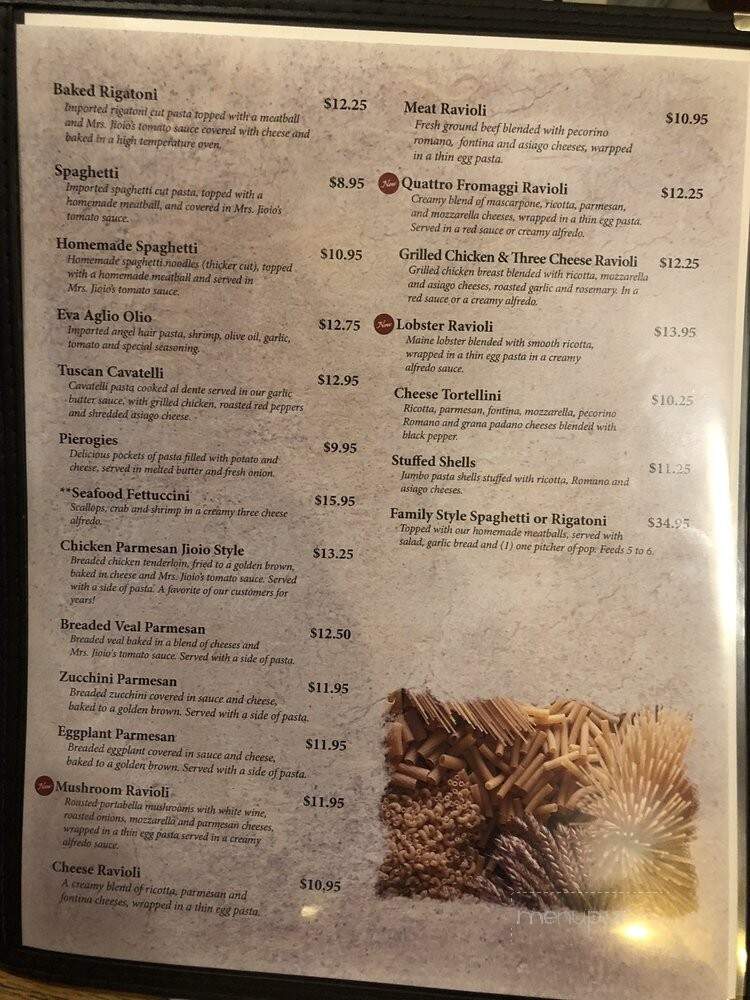 Jioio's Restaurant - Latrobe, PA menu_pic