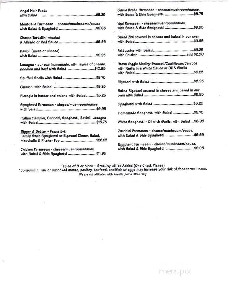 Jioio's Restaurant - Latrobe, PA menu_pic