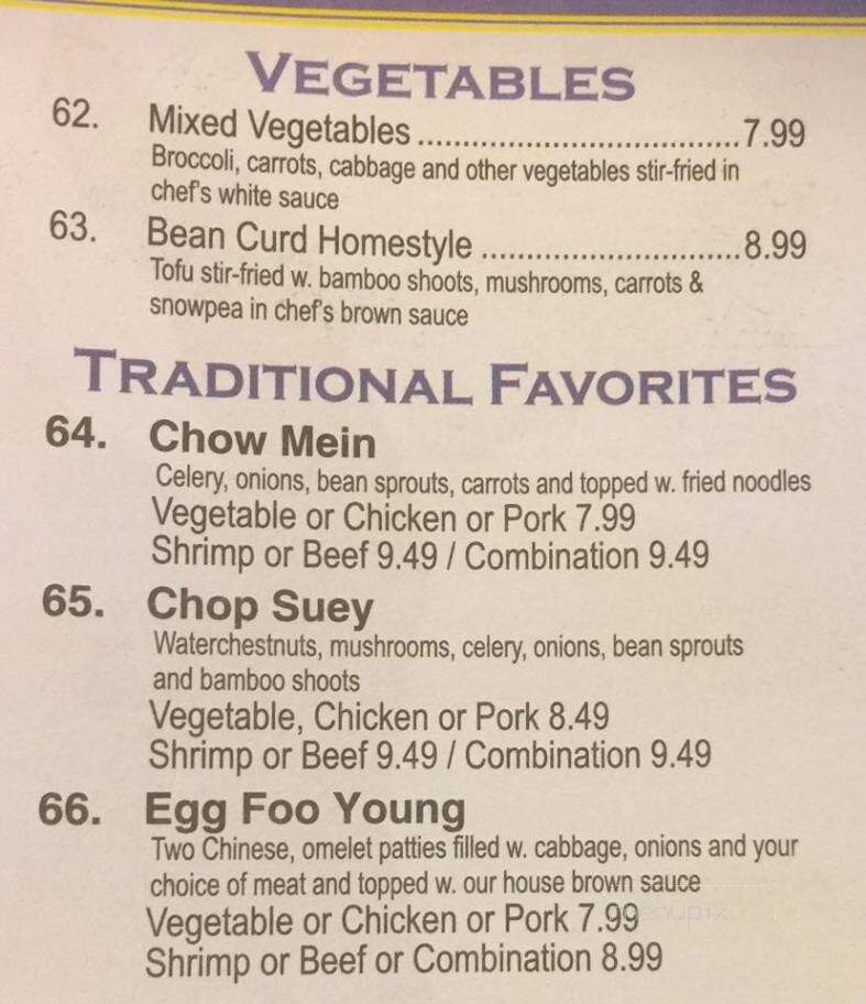 Dynasty Asian Cafe - Crossville, TN menu_pic