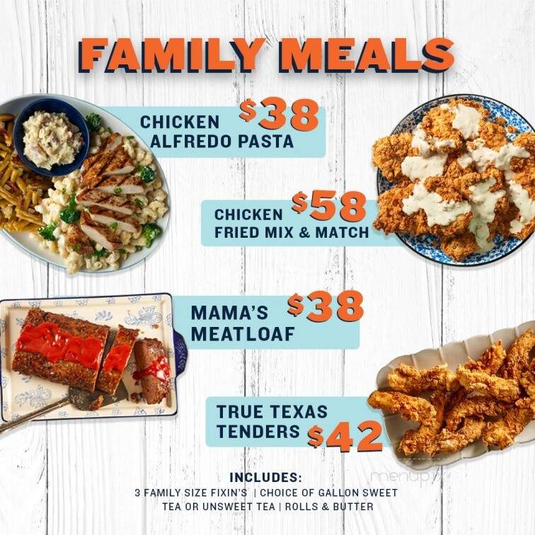 Cotton Patch Cafe - Lufkin, TX menu_pic