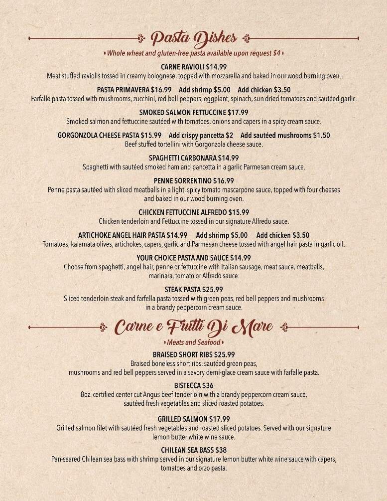 Don Camillo Italian Cuisine - Corinth, TX menu_pic