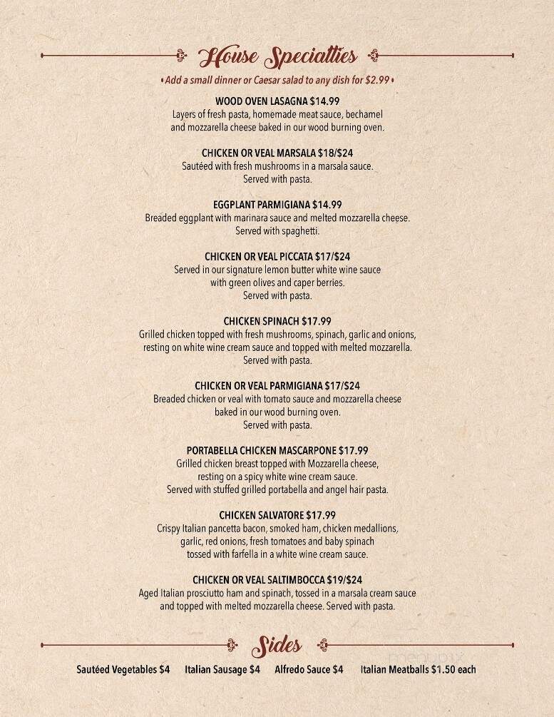 Don Camillo Italian Cuisine - Corinth, TX menu_pic