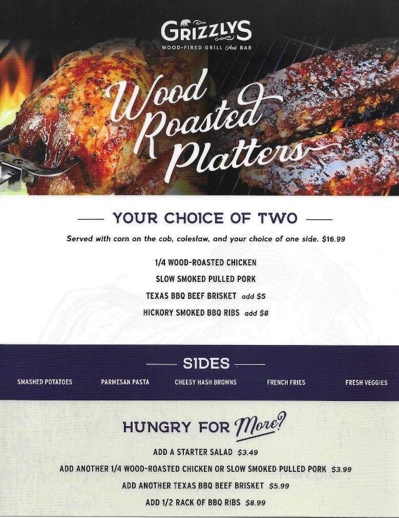 Grizzly's Grill N' Saloon - Superior, WI menu_pic
