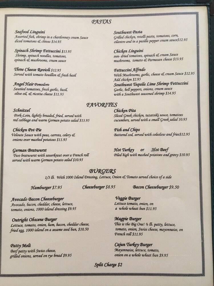 Magpie's Grill - La Canada Flintridge, CA menu_pic
