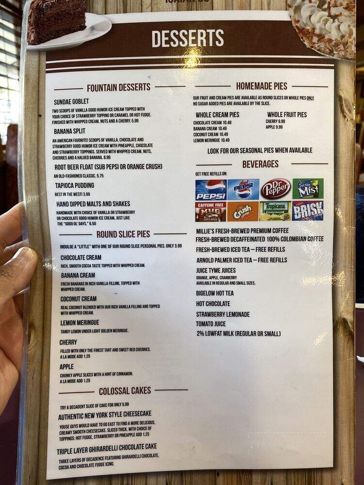 Millie's - Covina, CA menu_pic