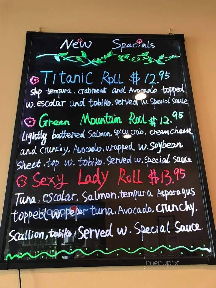 TOMO Hibachi & Sushi - North Branch, MN menu_pic