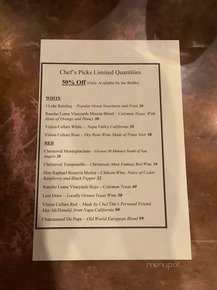 Angry Cactus - San Angelo, TX menu_pic